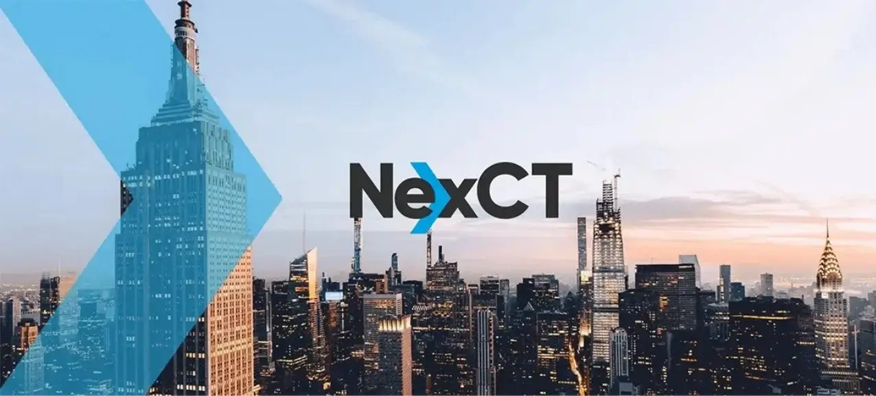 This image showcases main page of our portfolio project — NEXCT website