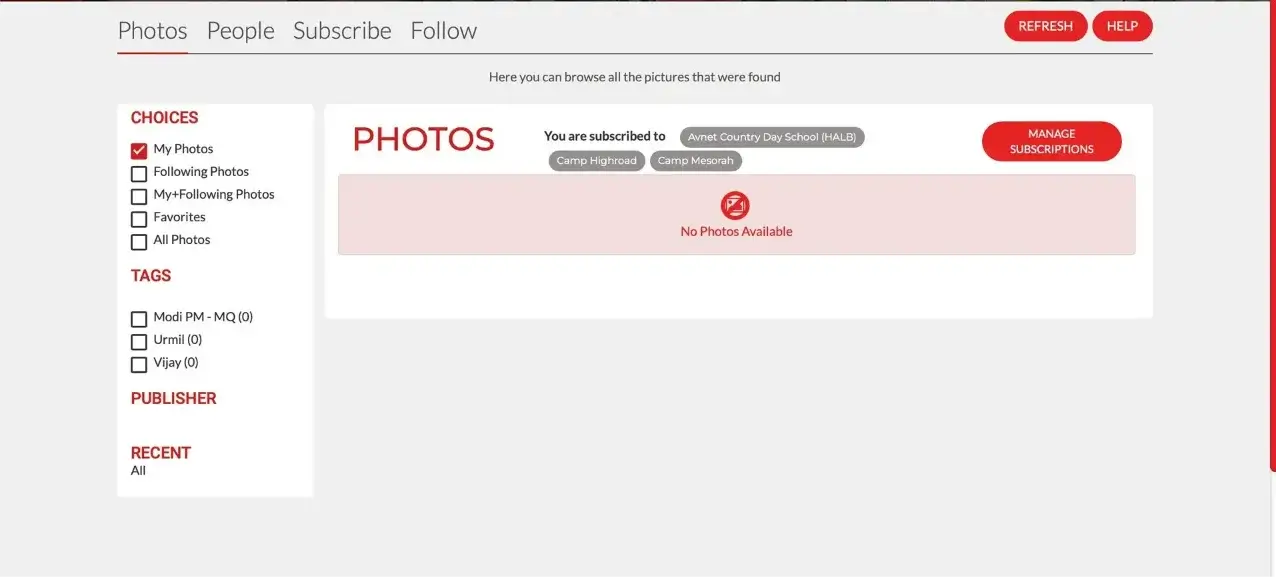 This image showcases our portfolio project titled "Find Images" in PhotoEnroll.