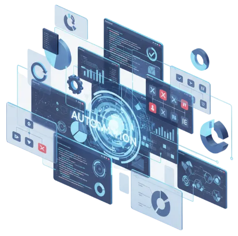 This image shows the tools and technologies we use in software test automation.